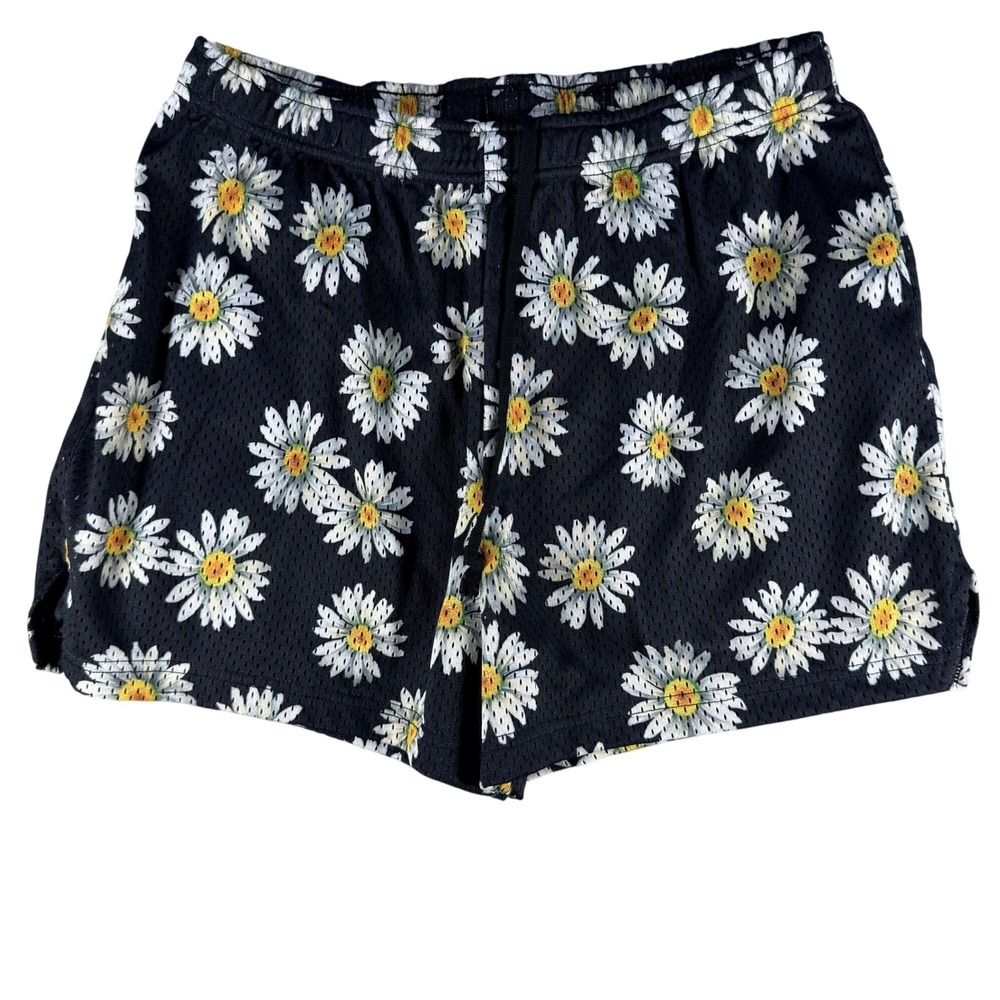 John Elliott Game Shorts Daisy Floral Mesh Black Size 1 Small Polyester Womens